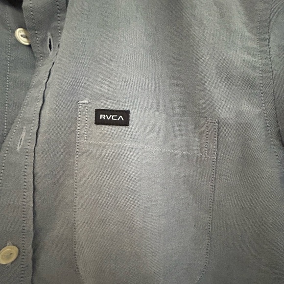 RVCA blue Button-Up Shirt SZ SMALL NWOT - Picture 7 of 8